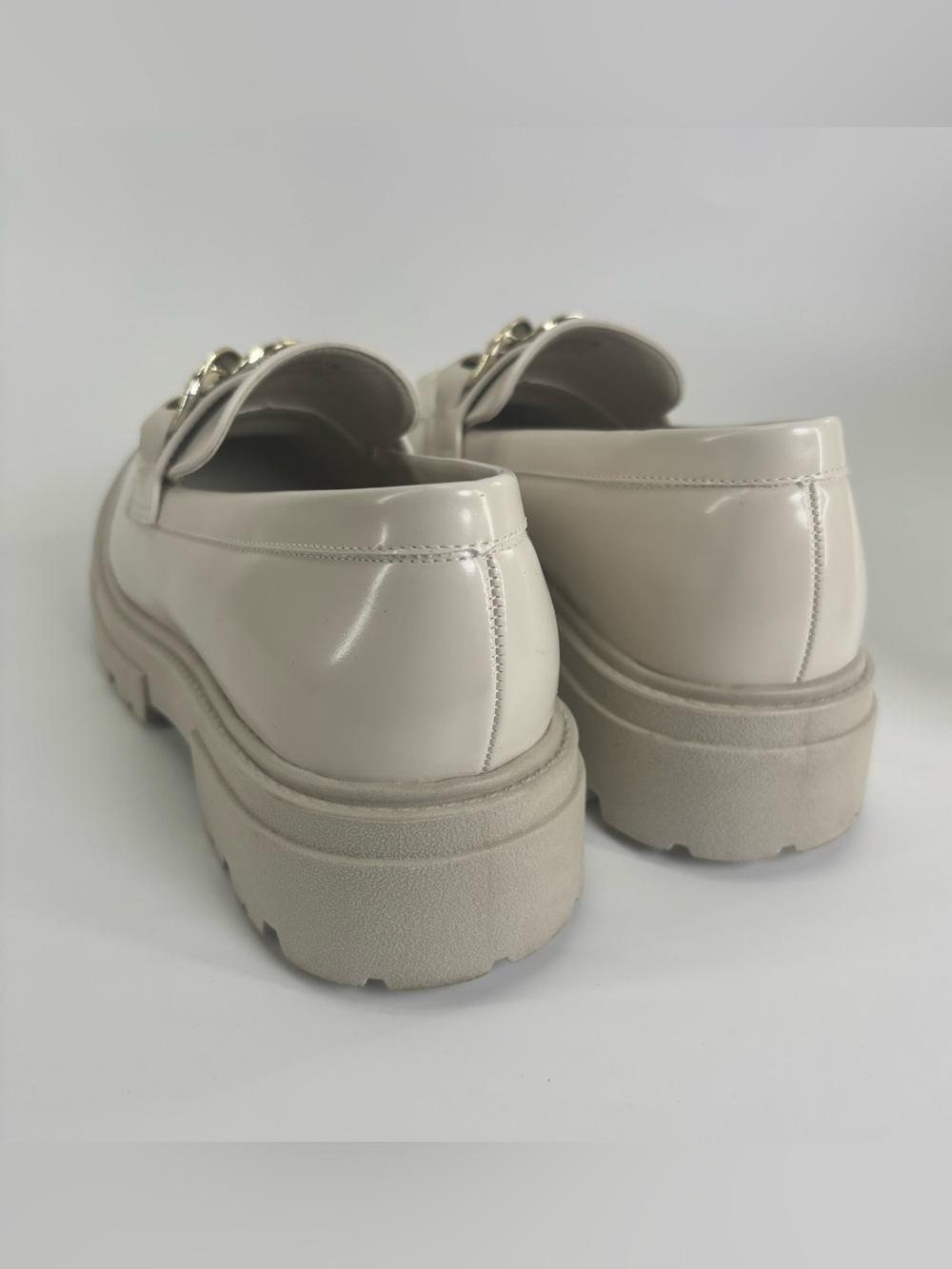 Steve Madden Makira platform loafer 7.5 cream gold - Picture 6 of 14